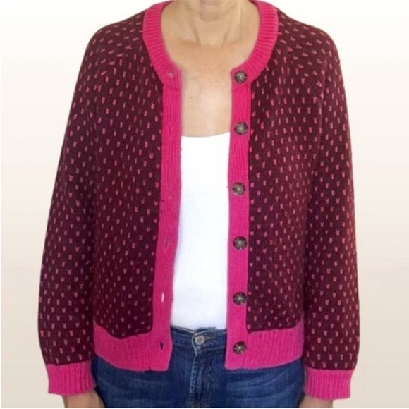 New without Tags. Marine Layer AVA CARDIGAN -WINE/BUBBLEGUM L - Picture 4 of 12